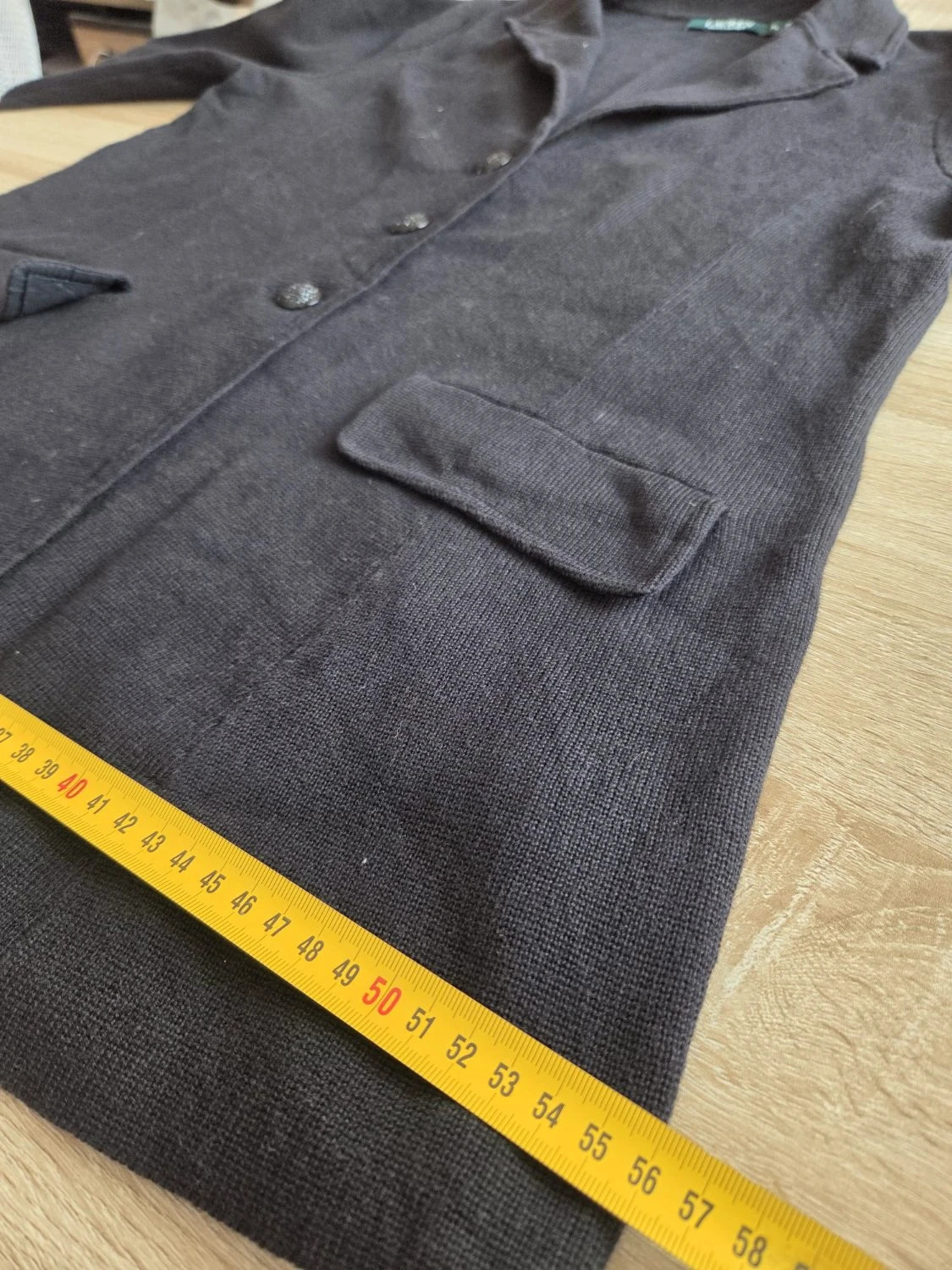 Blazer Lauren Ralph Lauren Chic gilet long boutons col à revers tailleur noir Femme Taille XL – Ralph Lauren – taille XL / 42 / 14 5