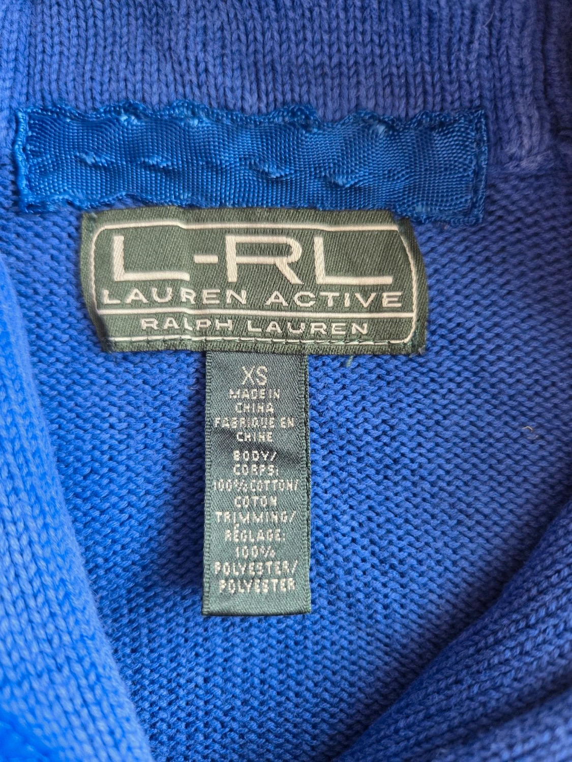 Pull Lauren Active Ralph Lauren chic col châle boutons pression poche plaquée bleu Femme Taille XS – Ralph Lauren – taille XS / 34 / 6 2