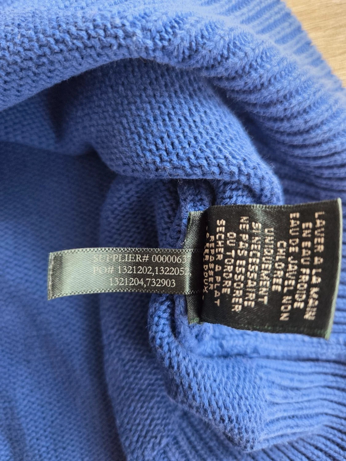Pull Lauren Active Ralph Lauren chic col châle boutons pression poche plaquée bleu Femme Taille XS – Ralph Lauren – taille XS / 34 / 6 3