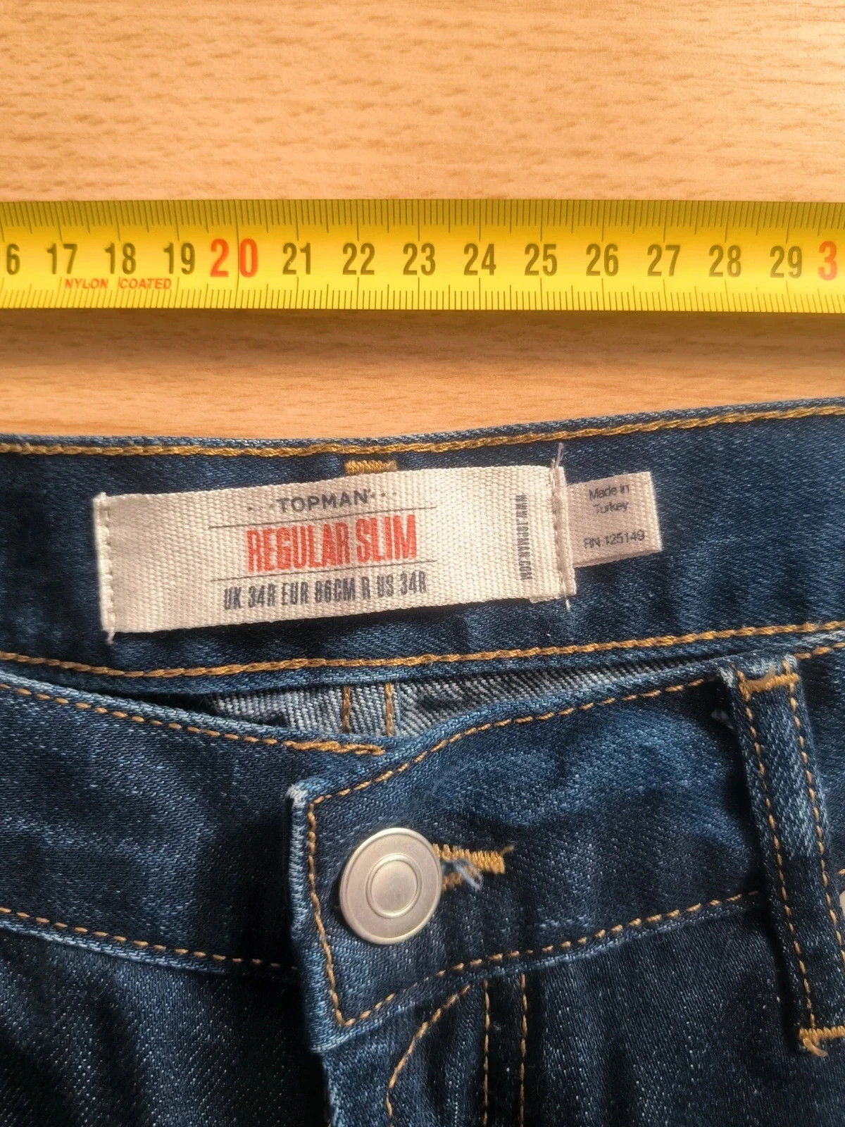 Jean Topman – Taille 44 – Coupe Regular Slim – Bleu Brut – Très bon état – Topman – taille W34 | FR 44 3