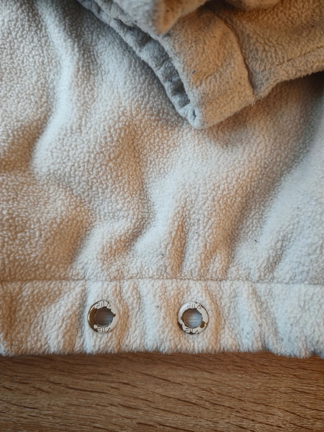 Veste polaire FILA zippé colorblock grand logo poches latérales col montant beige Homme taille L – FILA – taille L 2