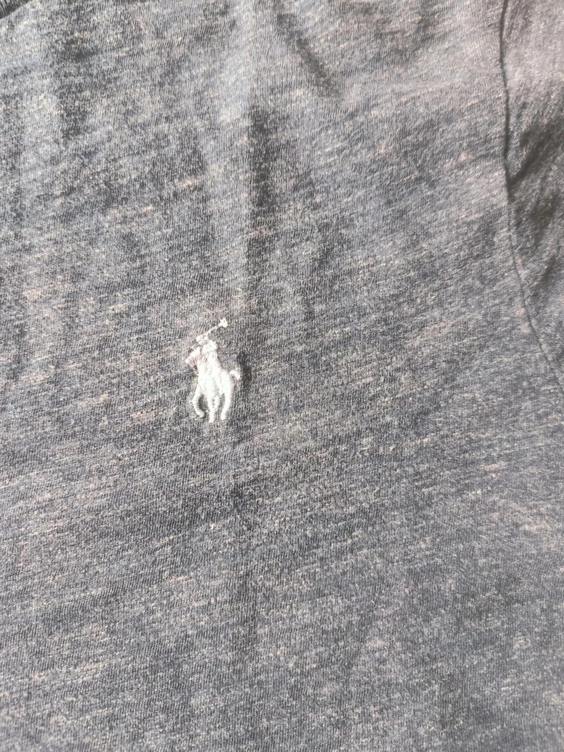 T-shirt Polo Ralph Lauren gris chiné - Coupe Custom Slim Fit - Broderie logo - Taille M – Ralph Lauren – taille M 2