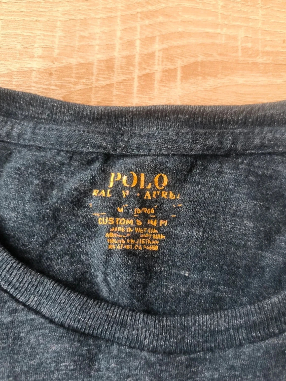 T-shirt Polo Ralph Lauren gris chiné - Coupe Custom Slim Fit - Broderie logo - Taille M – Ralph Lauren – taille M 4