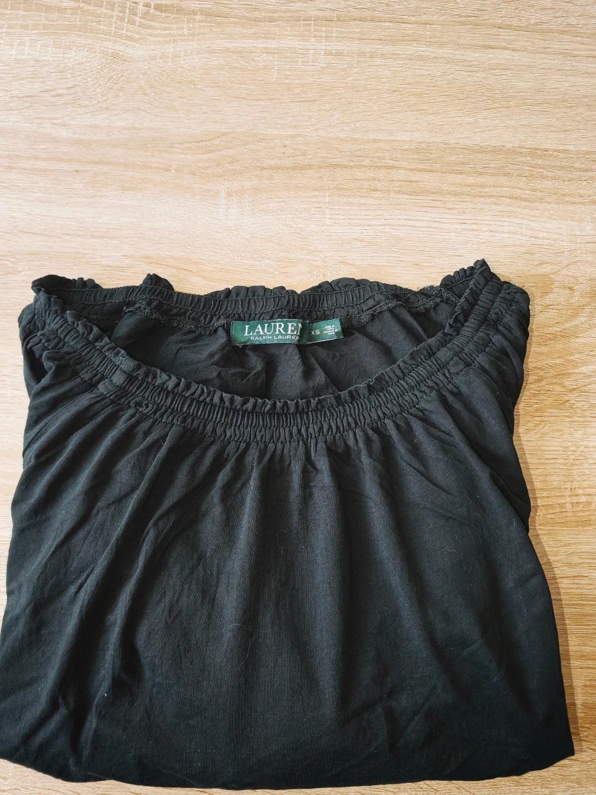 Blouse noire Taille XS – Lauren Ralph Lauren – Encolure froncée – Ralph Lauren – taille XS / 34 / 6 4
