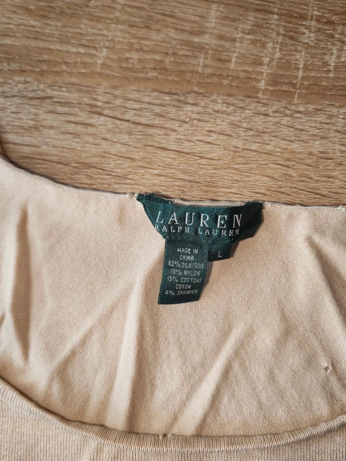 Débardeur beige en soie mélangée Lauren Ralph Lauren – Taille L – Ralph Lauren – taille L / 40 / 12 2
