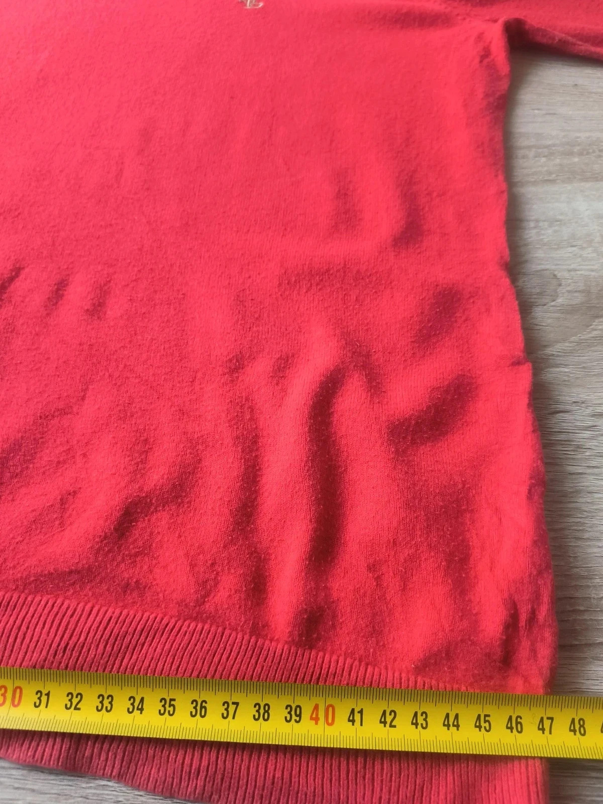 Pull Lauren Ralph Lauren Rouge Col Vague / Festonné M 100% Coton Logo – Ralph Lauren – taille M / 38 / 10 5