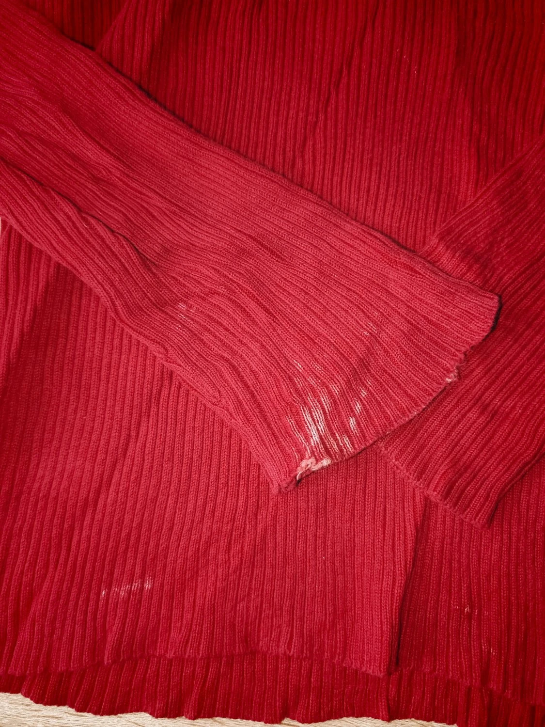 Pull Ralph Lauren col roulé maille côtelée manches longues logo brodé rouge Femme taille M – Ralph Lauren – taille M / 38 / 10 3