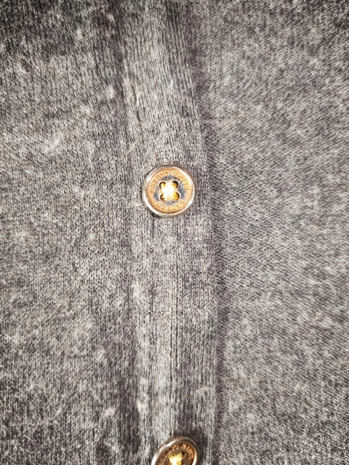 Gilet Lauren Ralph Lauren chic cardigan maille boutons coton Laine et cachemire gris Femme taille L – Ralph Lauren – taille L / 40 / 12 2