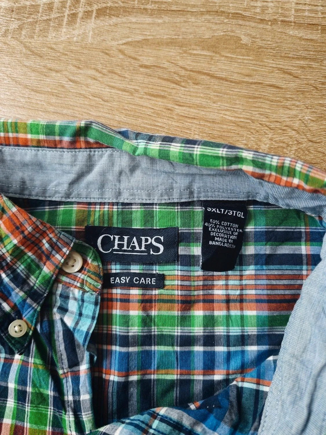 Chemise CHAPS carreaux boutons logo brodé Homme Taille XXXL – CHAPS – taille XXXL 3