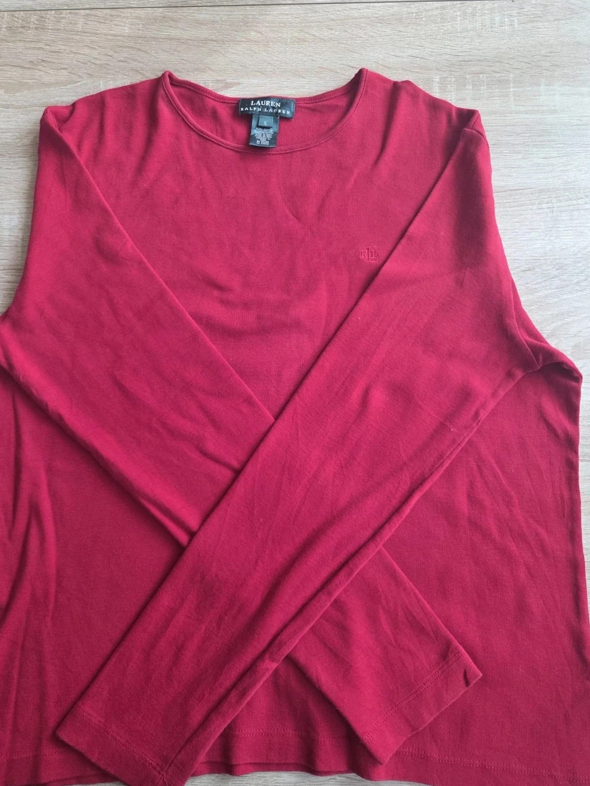 Lauren Ralph Lauren – pull manches longues rouge bordeaux – Taille L