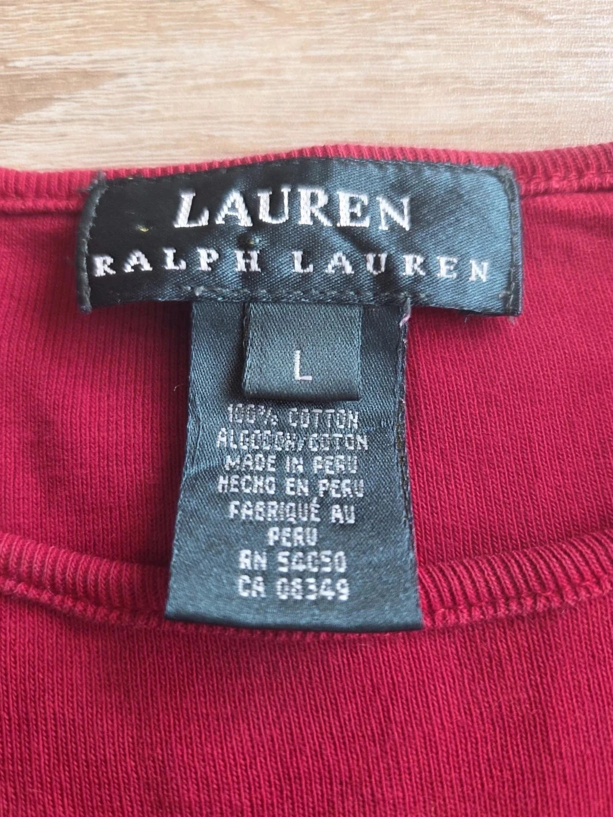 Lauren Ralph Lauren – pull manches longues rouge bordeaux – Taille L – Ralph Lauren – taille L / 40 / 12 4