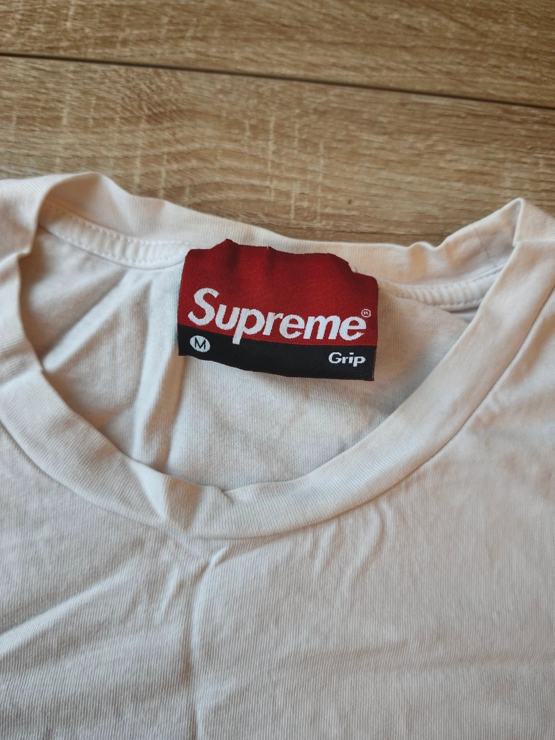T-shirt Supreme streetwear coton imprimé grand logo col rond petite étiquette blanc Homme taille M – Supreme – taille M 5