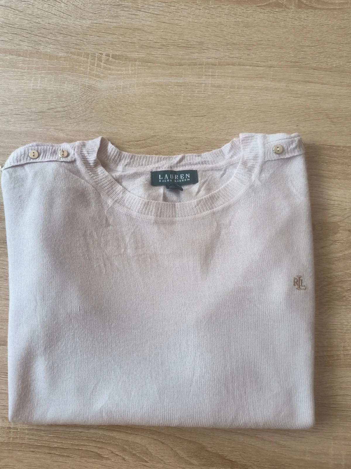 Lauren Ralph Lauren – Pull blanc en coton mercerisé – Taille M – Ralph Lauren – taille M / 38 / 10 2