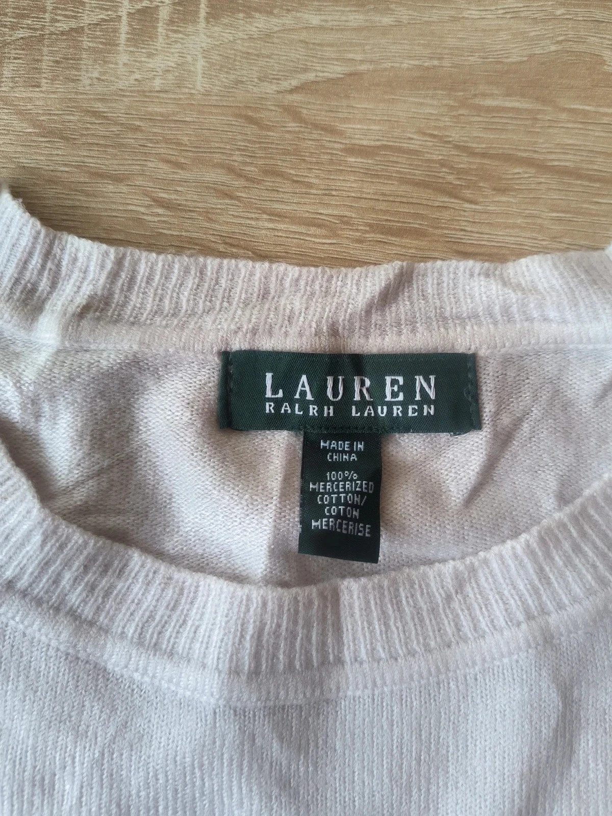 Lauren Ralph Lauren – Pull blanc en coton mercerisé – Taille M – Ralph Lauren – taille M / 38 / 10 4