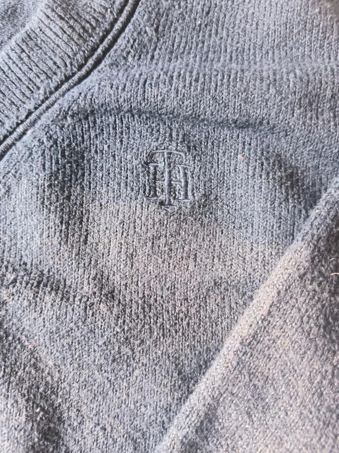 Pull col V bleu marine Tommy Hilfiger – Taille XXL – Tommy Hilfiger – taille XXL / 44 / 16 4