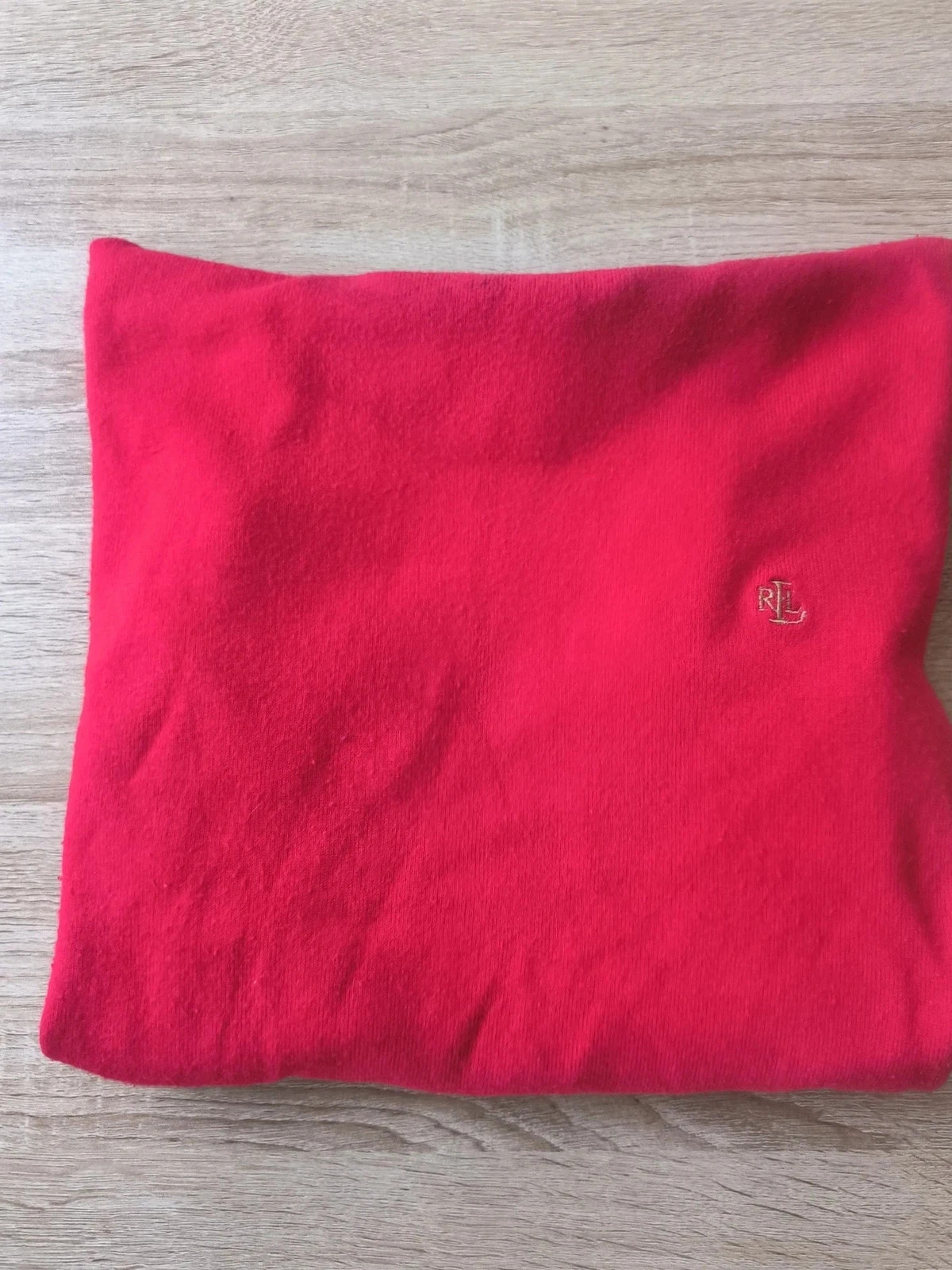 Pull Ralph Lauren Rouge Col Roulé RL Brodé Coton Mercerisé Vintage Taille S – Ralph Lauren – taille S / 36 / 8 3
