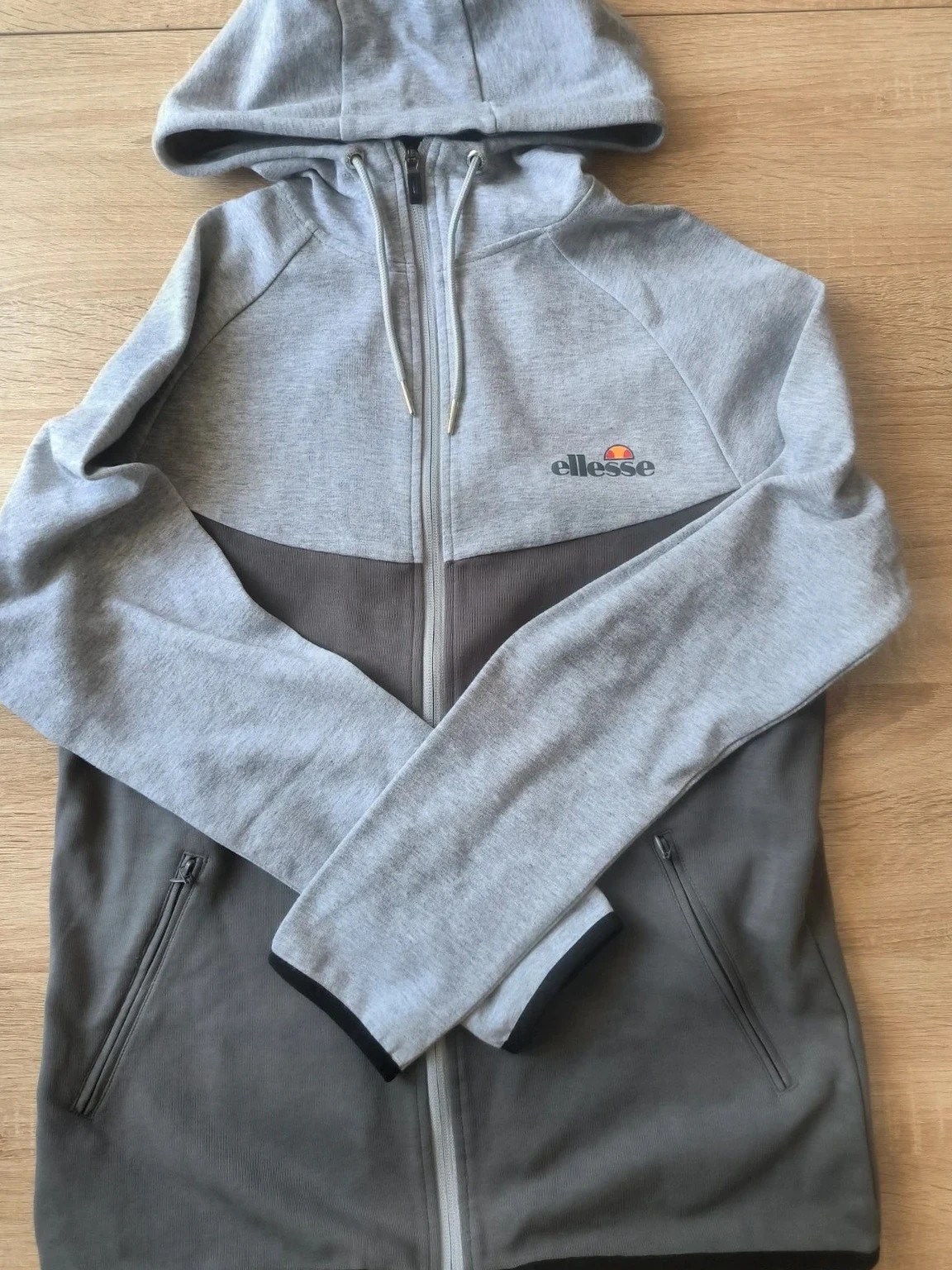 Veste sweat Ellesse Italia zippée à capuche gris anthracite taille M