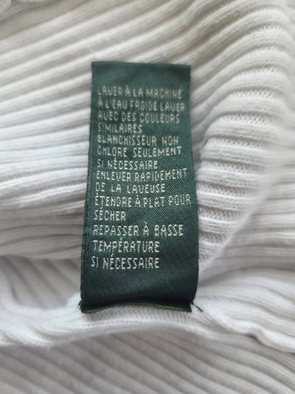 Veste/Polaire zippée côtelée Ralph Lauren – Homme Taille L blanche – Ralph Lauren – taille L / 40 / 12 3