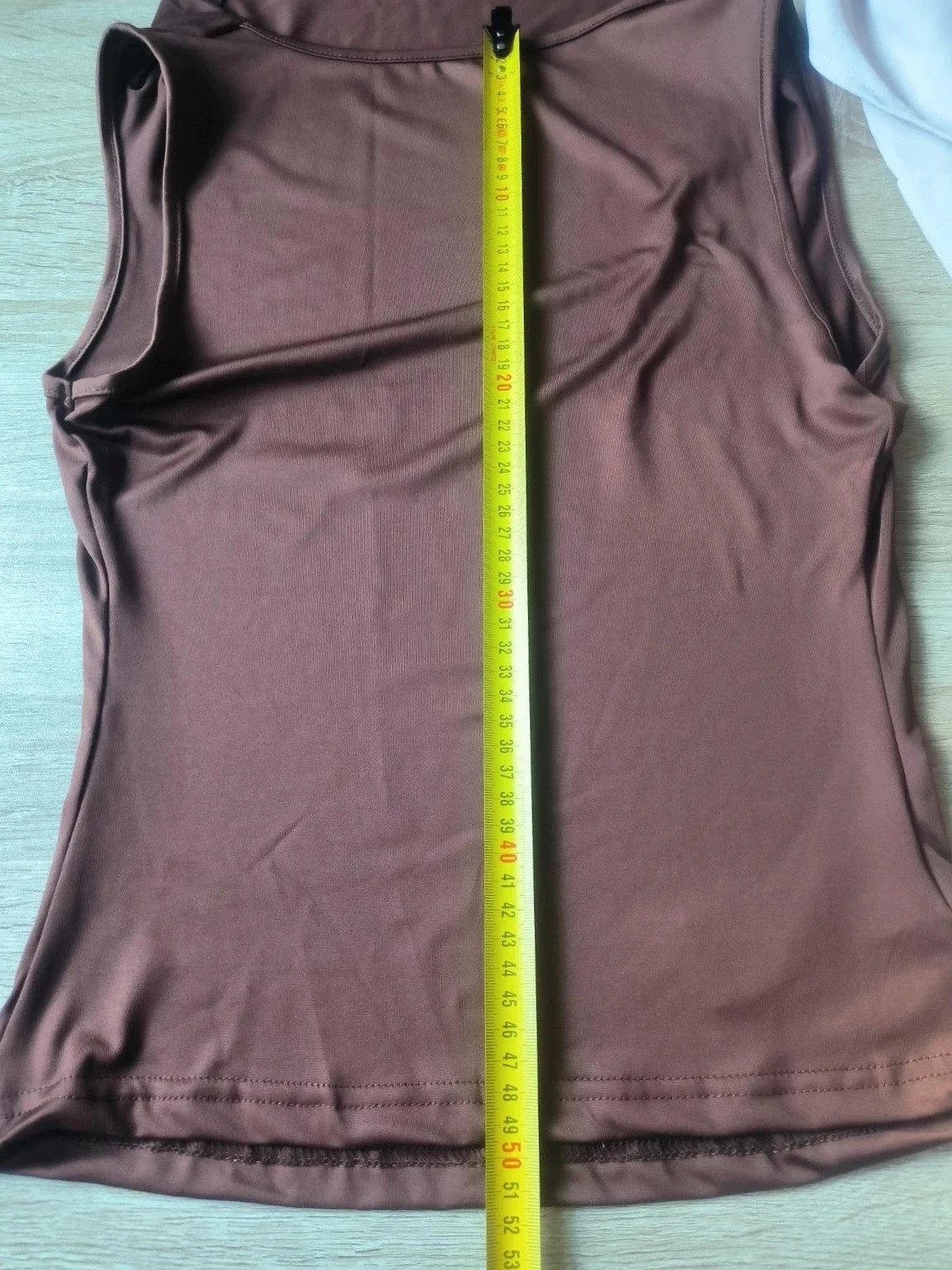 Top marron sans manches + bas blanc - Ensemble 2 pièces femme – summerwear – taille M / 38 / 10 3