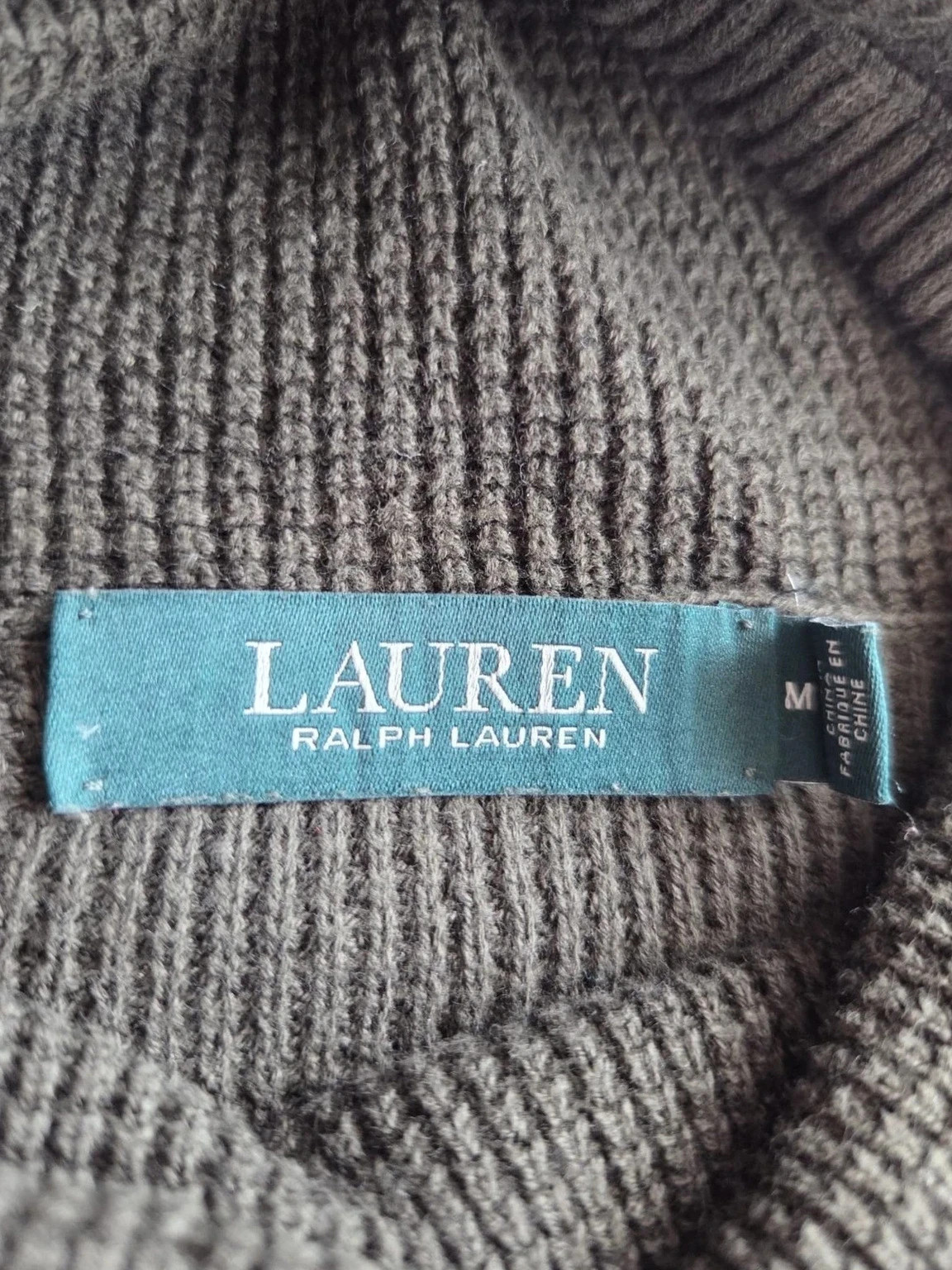 Pull gris anthracite Lauren Ralph Lauren col cheminée – Taille M – Ralph Lauren – taille M / 38 / 10 2