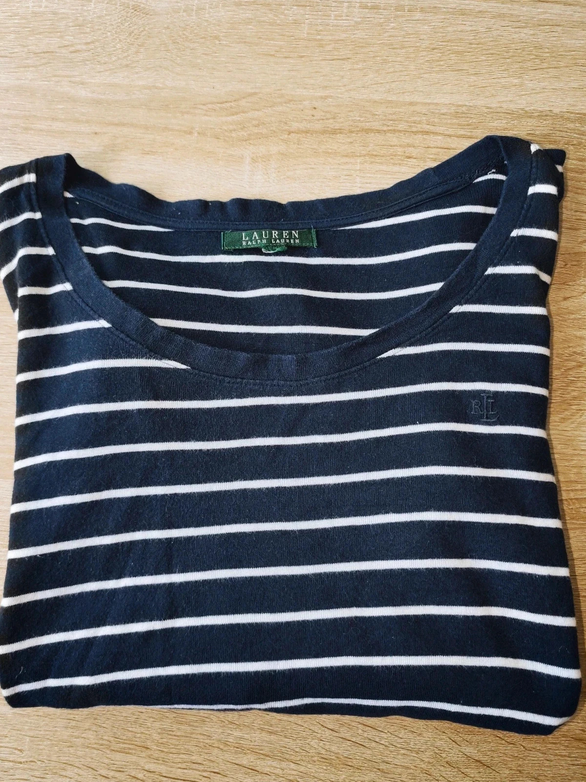 T-shirt manches longues rayé marine/blanc femme taille XL – Lauren Ralph Lauren – Ralph Lauren – taille XL / 42 / 14 3