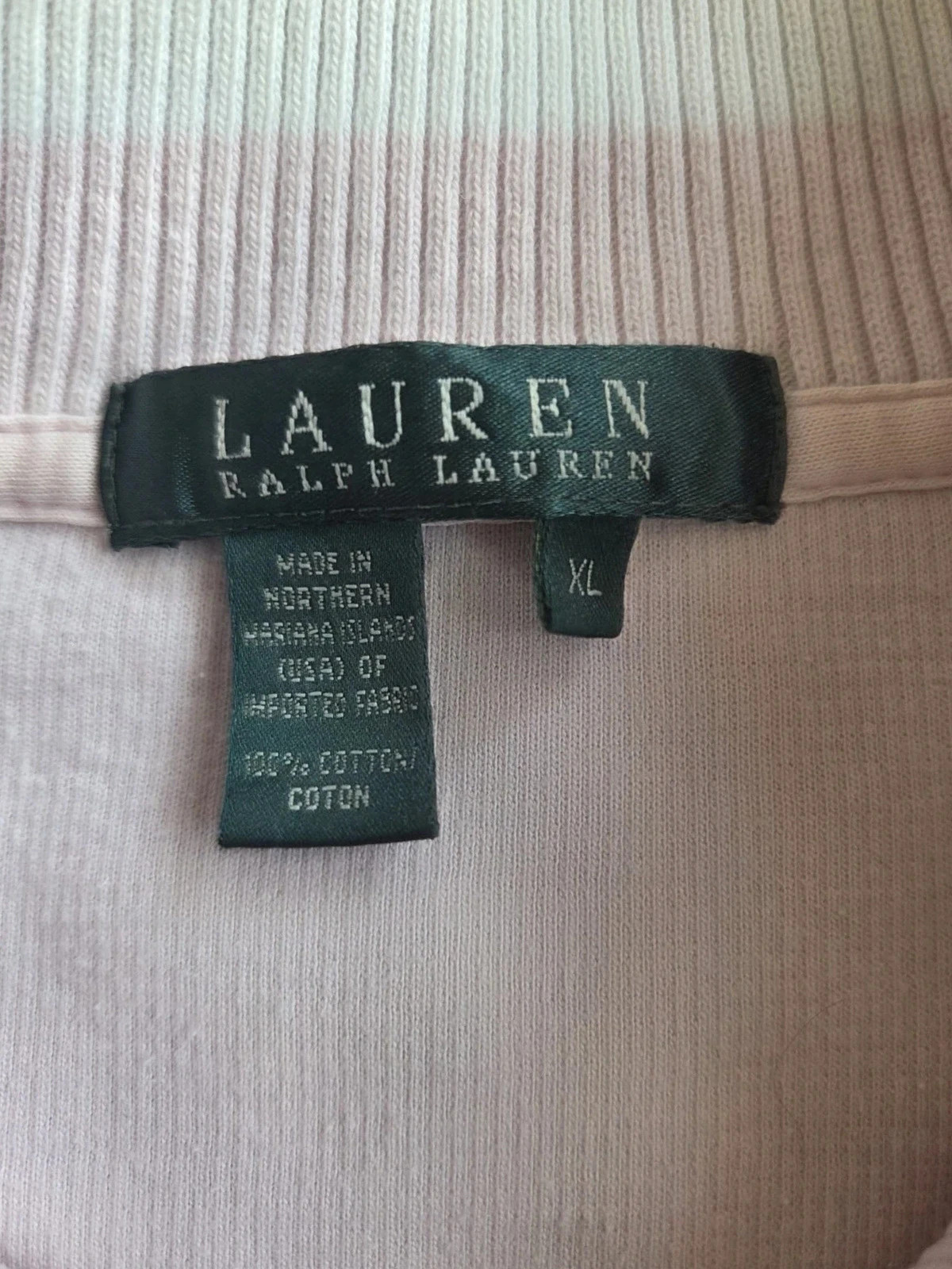 Veste Ralph Lauren femme vintage rose pâle zippée – XL – Ralph Lauren – taille XL / 42 / 14 2