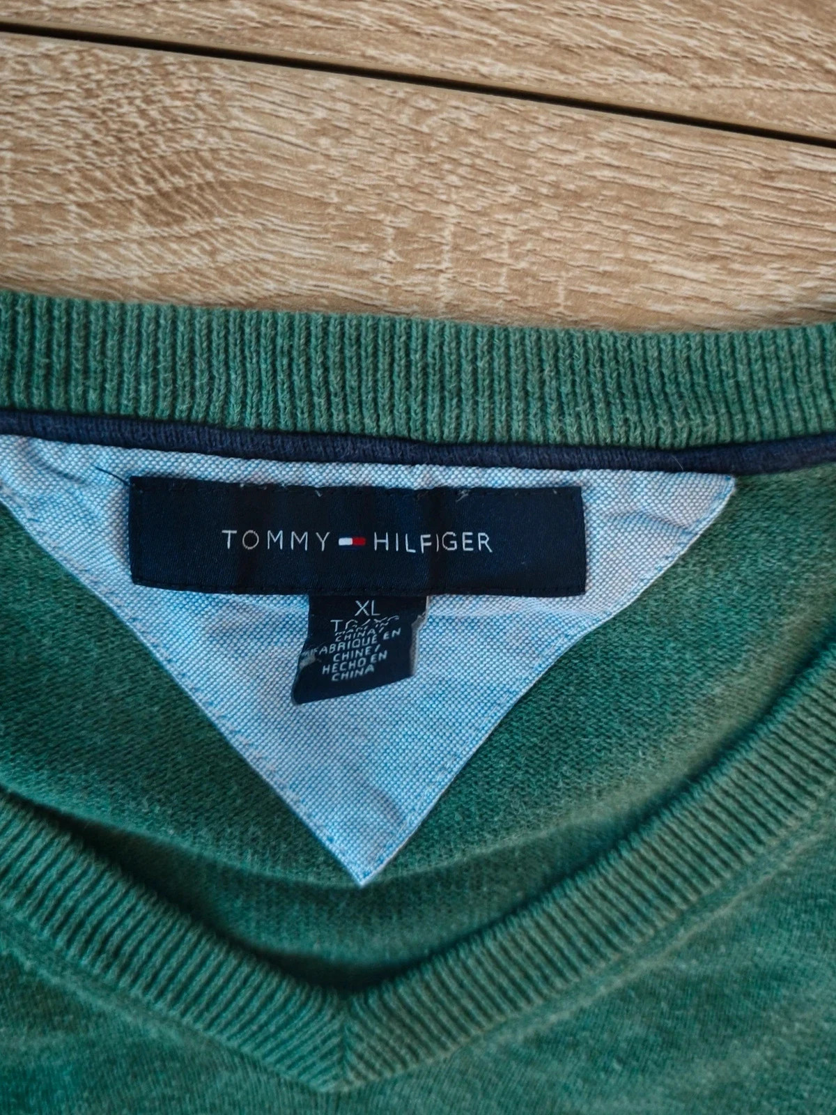 Pull col V Tommy Hilfiger – Taille XL – vert émeraude – Tommy Hilfiger – taille XL 5