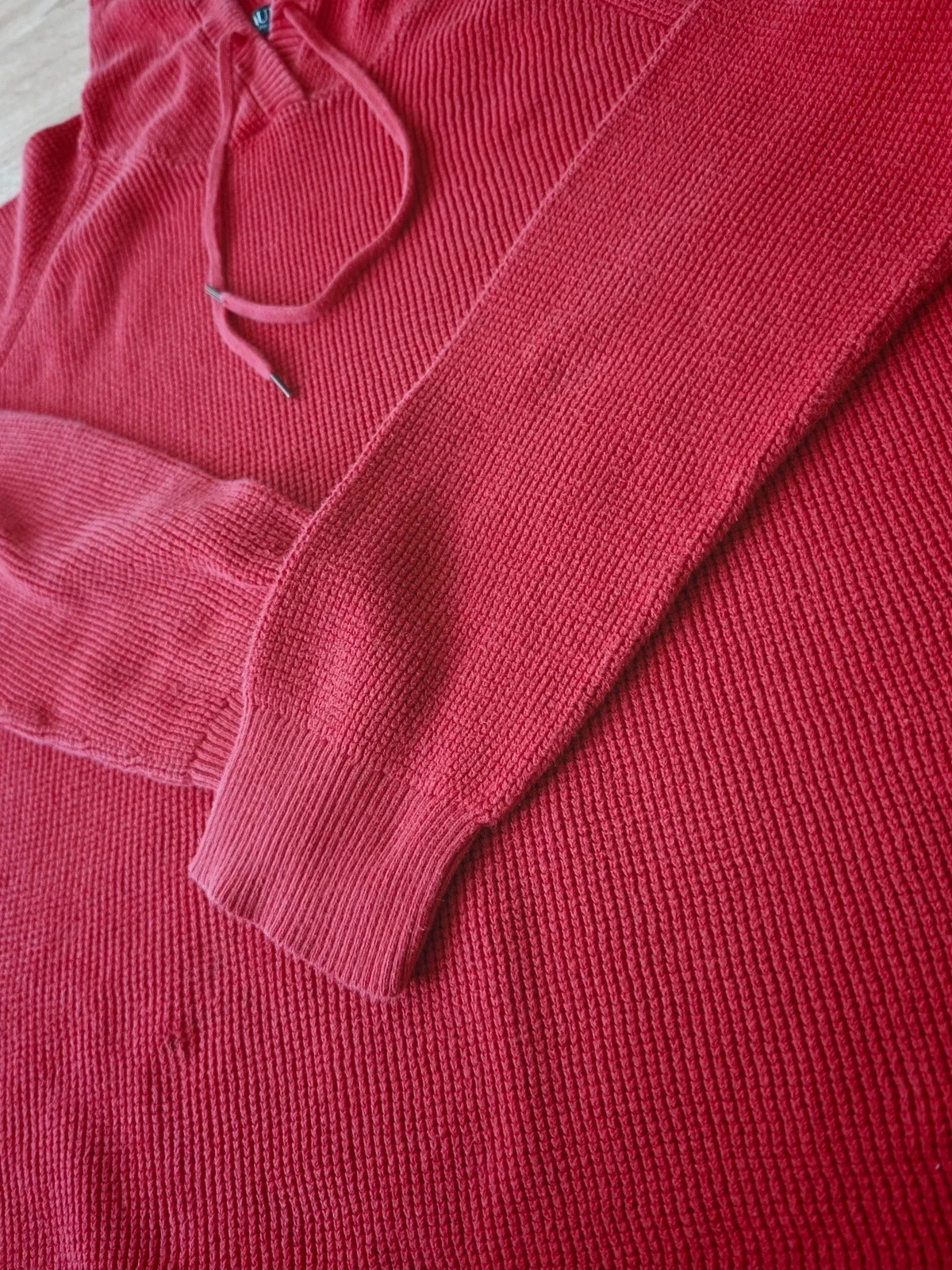 Pull à capuche Ralph Lauren Lauren en maille texturée rouge – Taille L – Ralph Lauren – taille L / 40 / 12 2