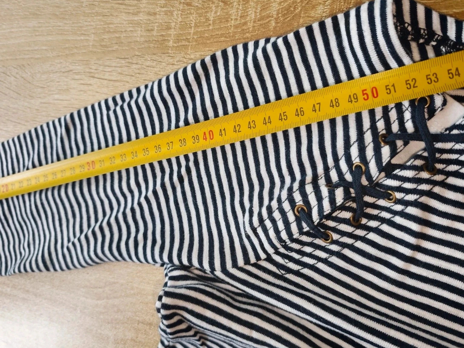 Haut rayé marine et blanc à lacets Lauren Jeans Co Ralph Lauren – Taille M – Ralph Lauren – taille M / 38 / 10 4