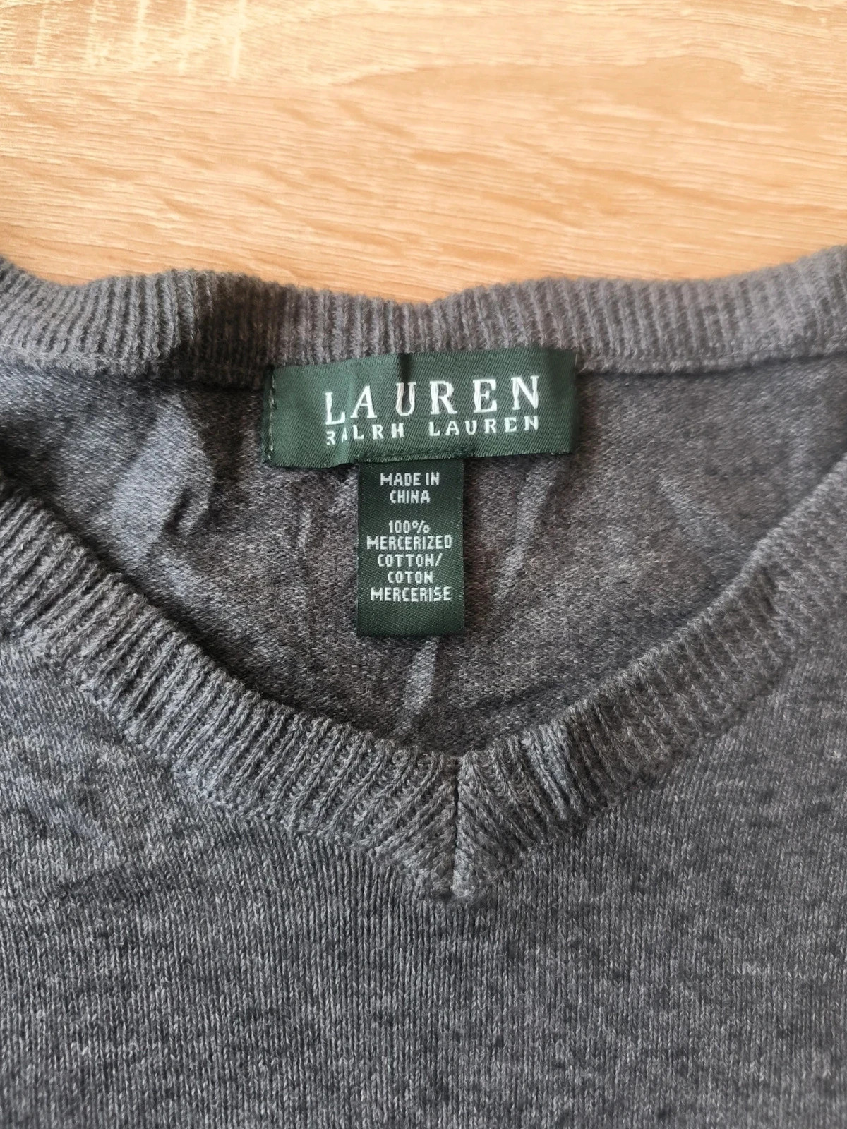 Pull gris Lauren Ralph Lauren – en coton mercerisé – Taille M – Ralph Lauren – taille M / 38 / 10 3