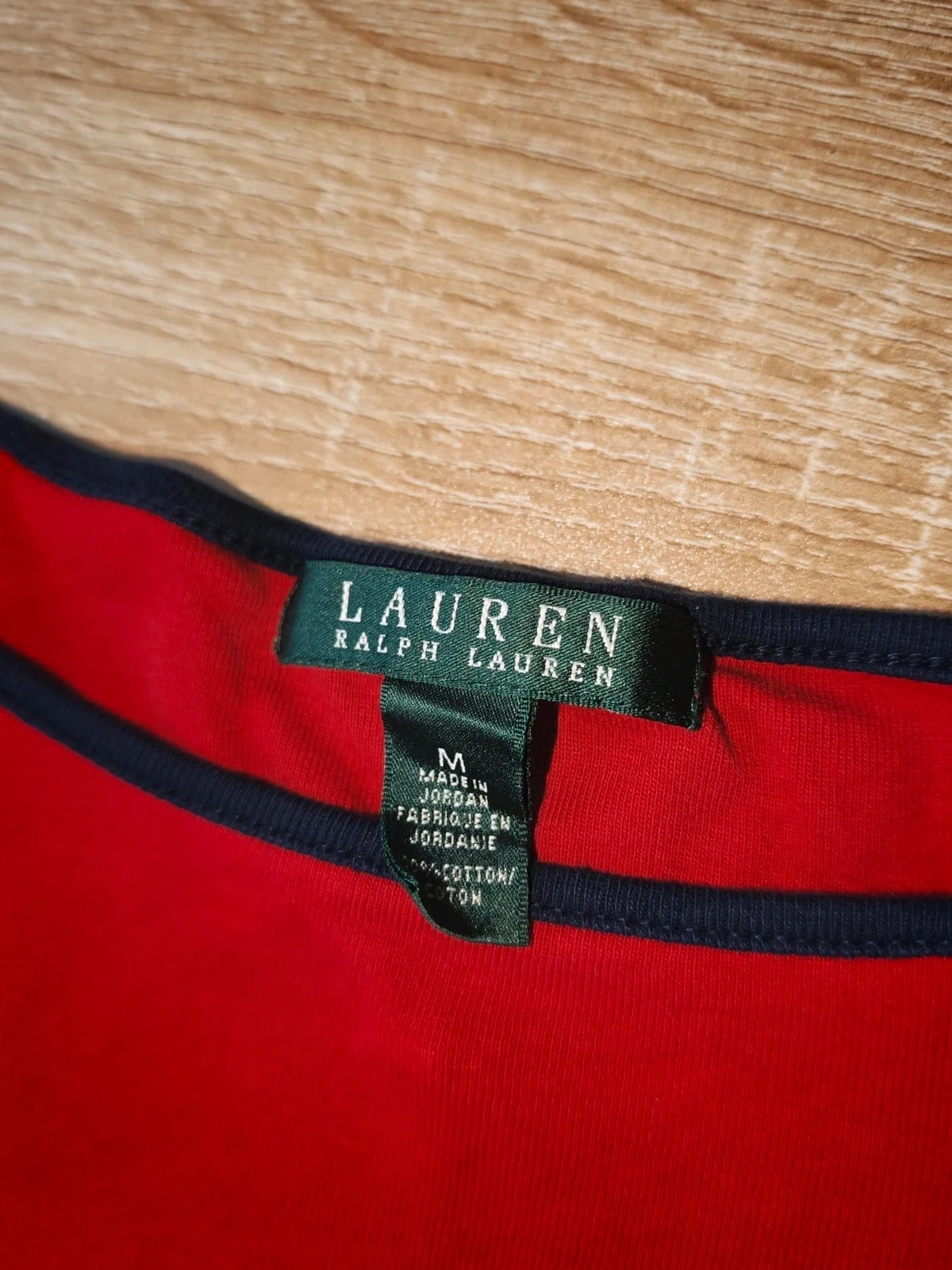 Pull/Tunique manches longues Ralph Lauren Femme M – rouge & bleu marine, boutons dorés – Ralph Lauren – taille M / 38 / 10 3