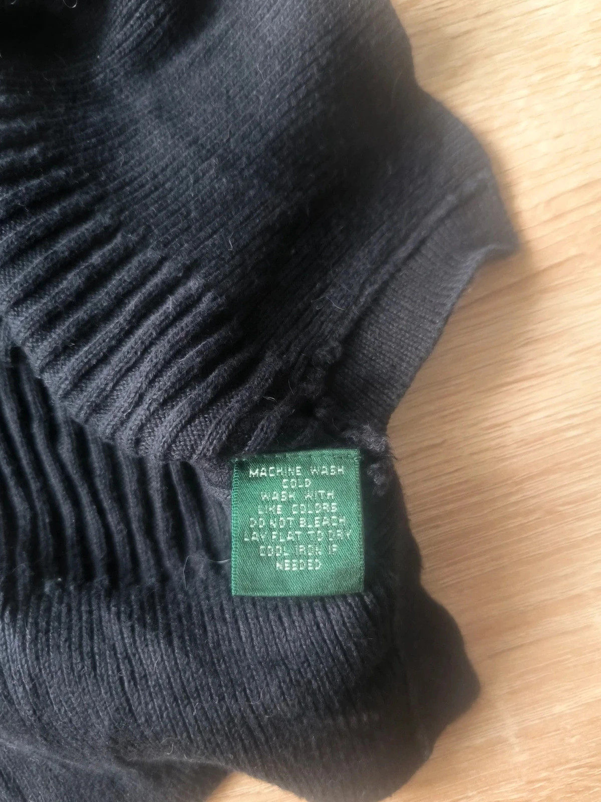 Pull Noir Côtelé Col Bateau Lauren Ralph Lauren M Boutons Épaule – Ralph Lauren – taille M / 38 / 10 5