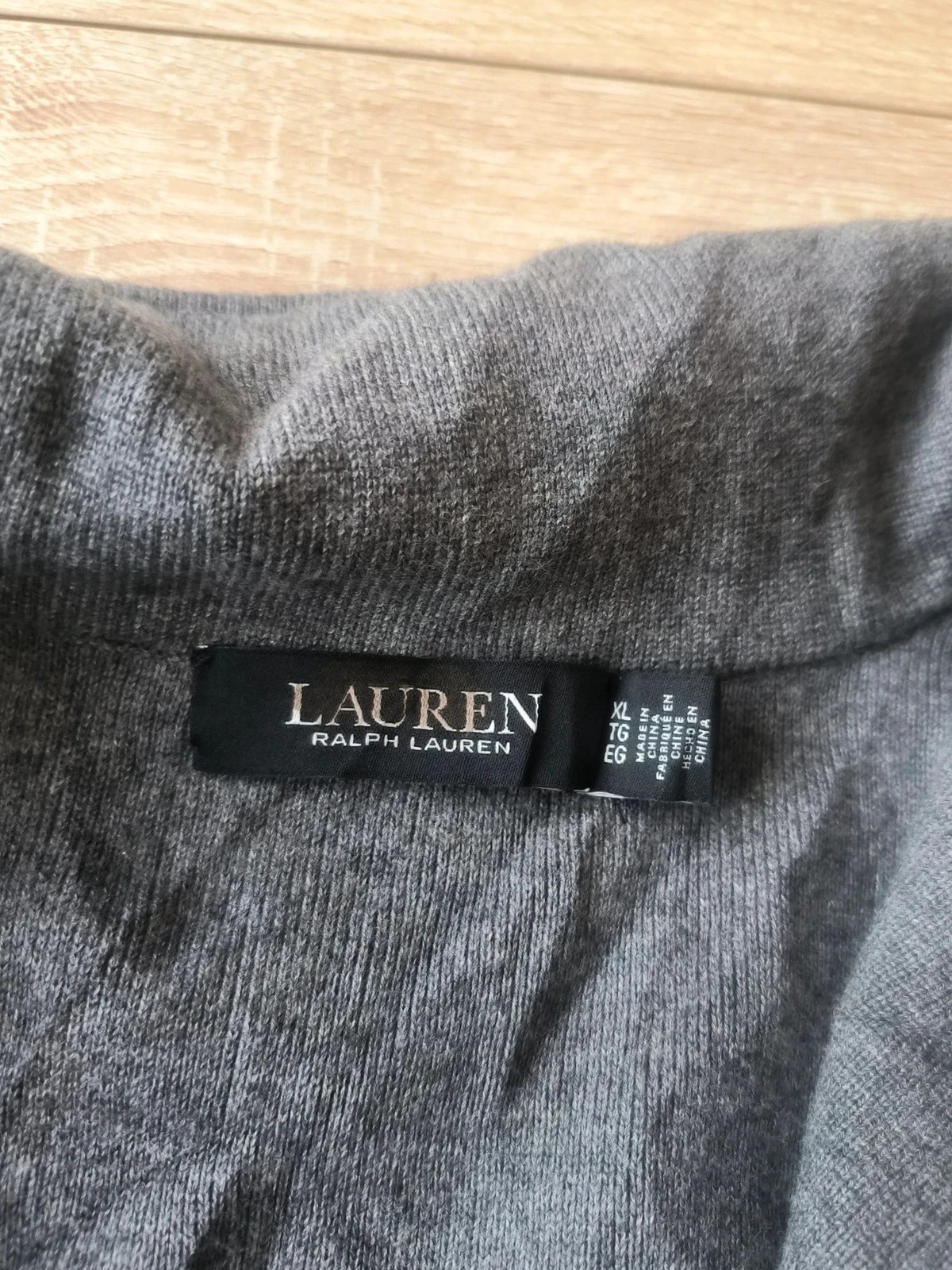 Gilet Blazer Maille Gris Lauren Ralph Lauren Veste XL Sans Boutons – Ralph Lauren – taille XL / 42 / 14 2