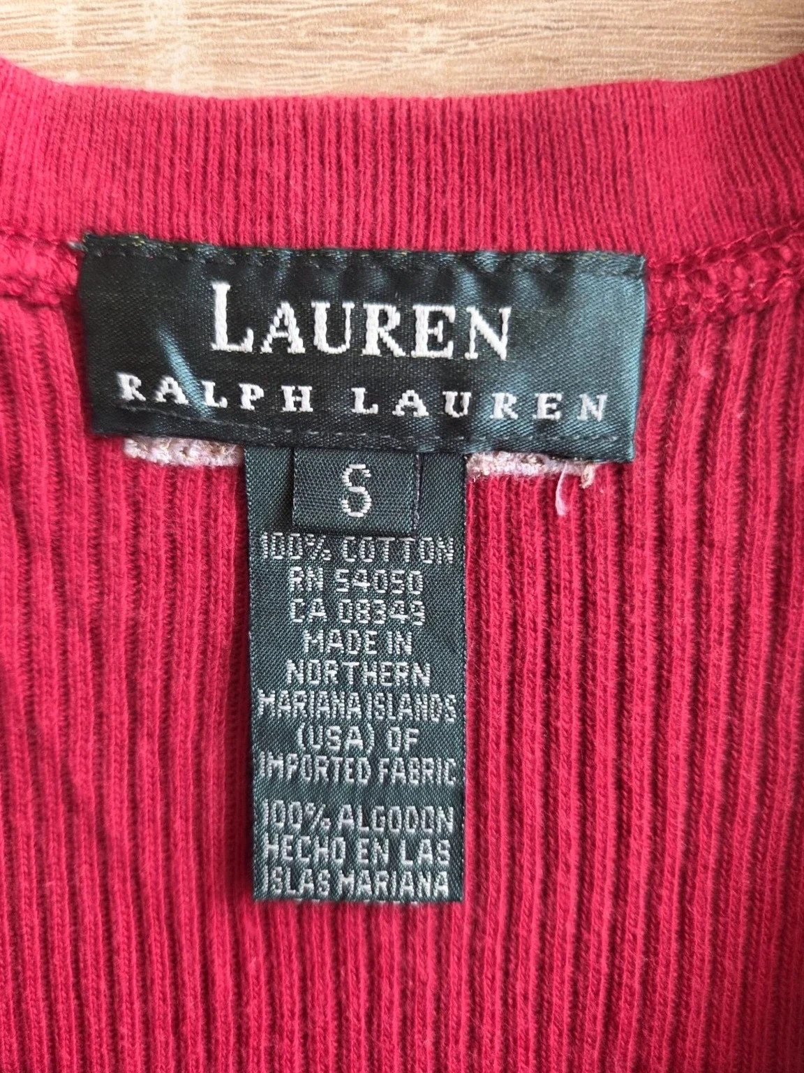 Débardeur côtelé rouge framboise – Lauren Ralph Lauren – Taille S – Ralph Lauren – taille S / 36 / 8 3