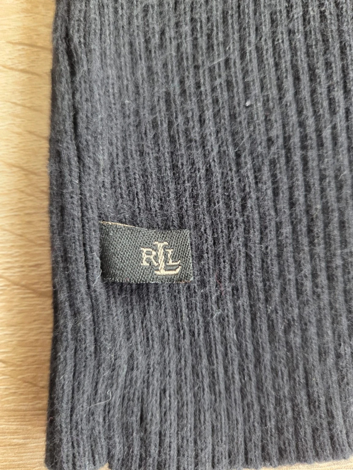 Lauren Ralph Lauren Petite – Pull côtelé noir col en dentelle – Taille P/M – Ralph Lauren – taille M / 38 / 10 2