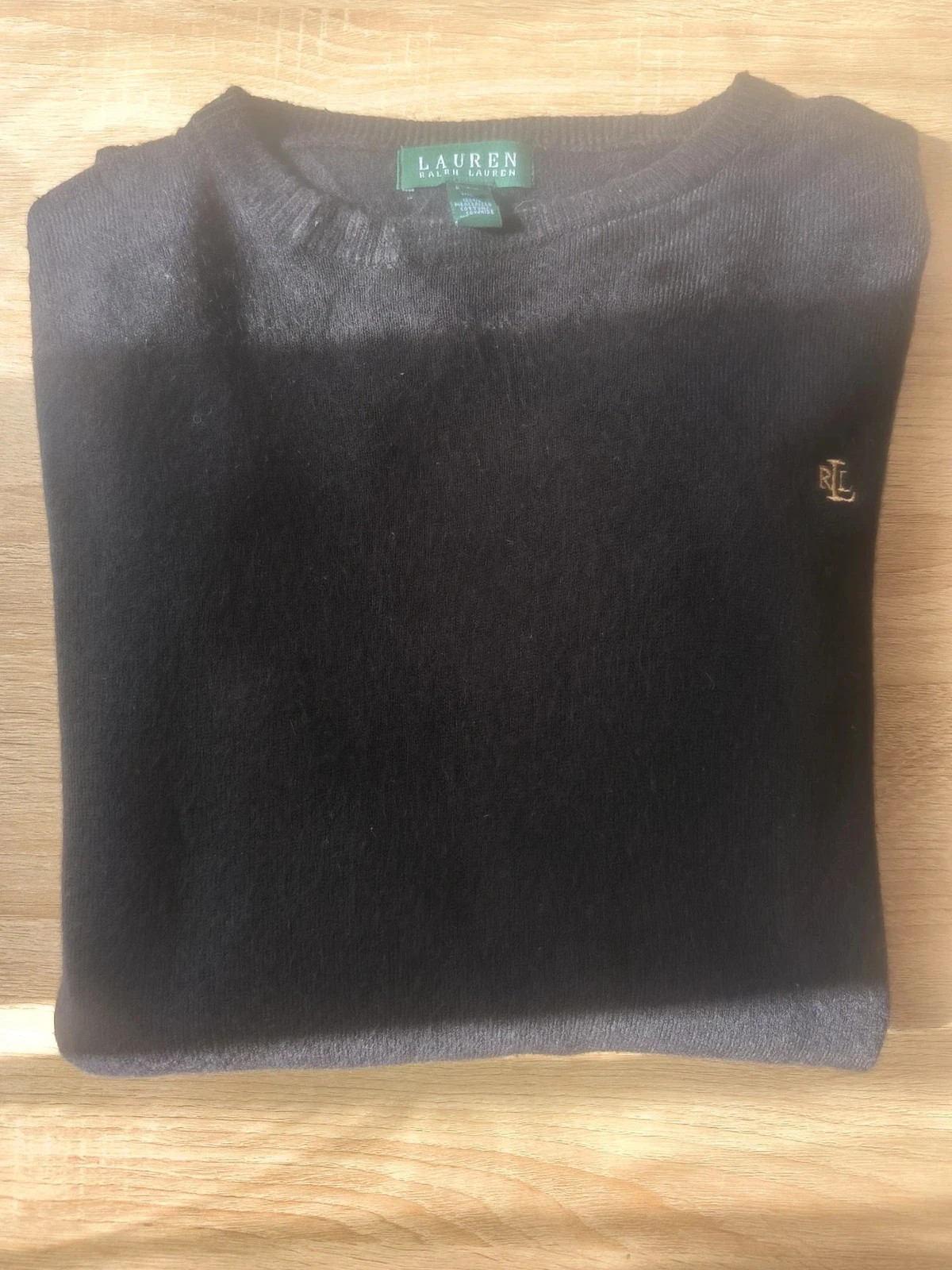 Pull Coton Mercerisé Lauren Ralph Lauren Noir Logo Brodé XL – Ralph Lauren – taille XL 2