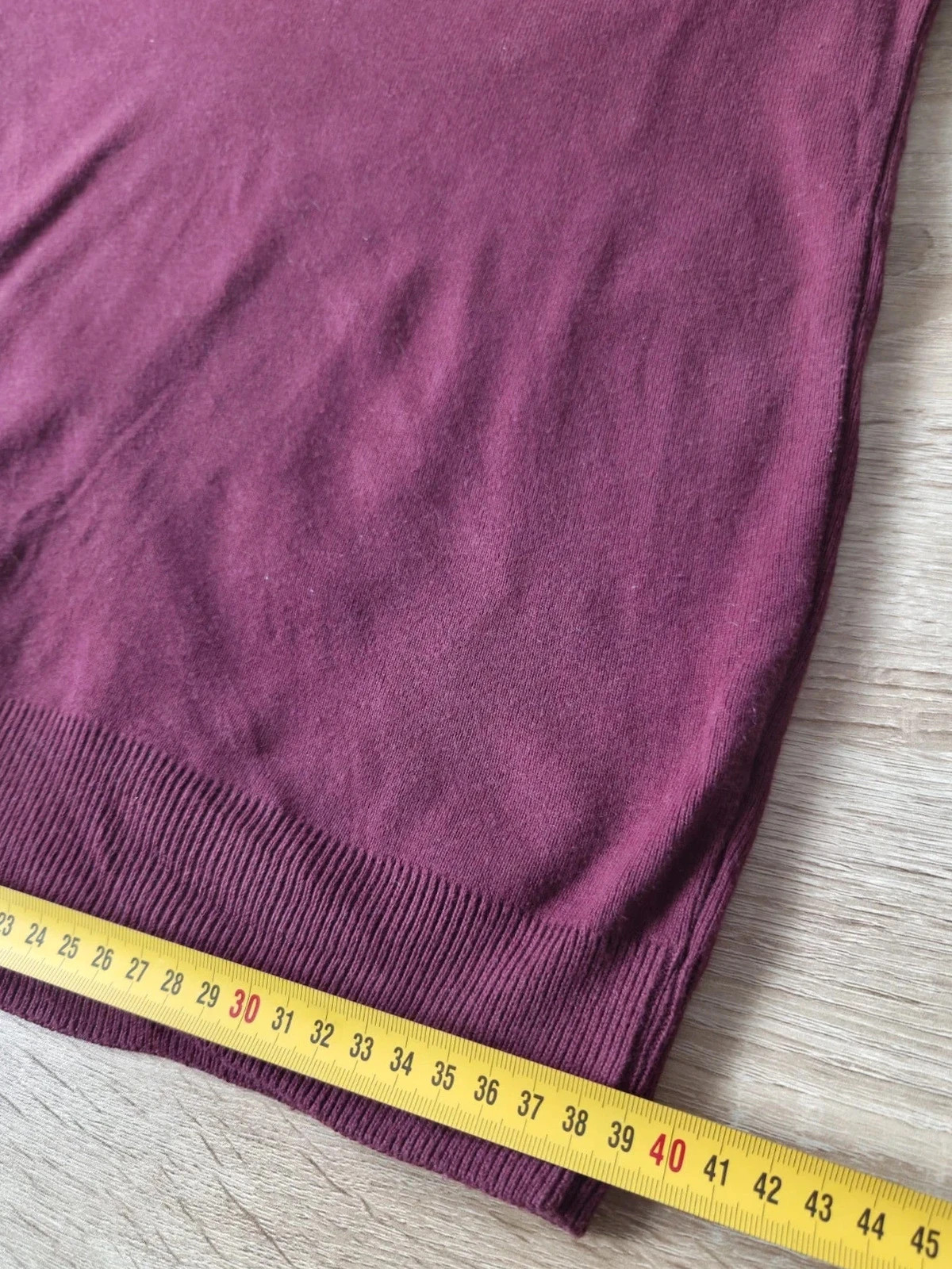Pull Col V Bordeaux / Prune Lauren Ralph Lauren M 100% Coton Mercérisé – Ralph Lauren – taille M / 38 / 10 4