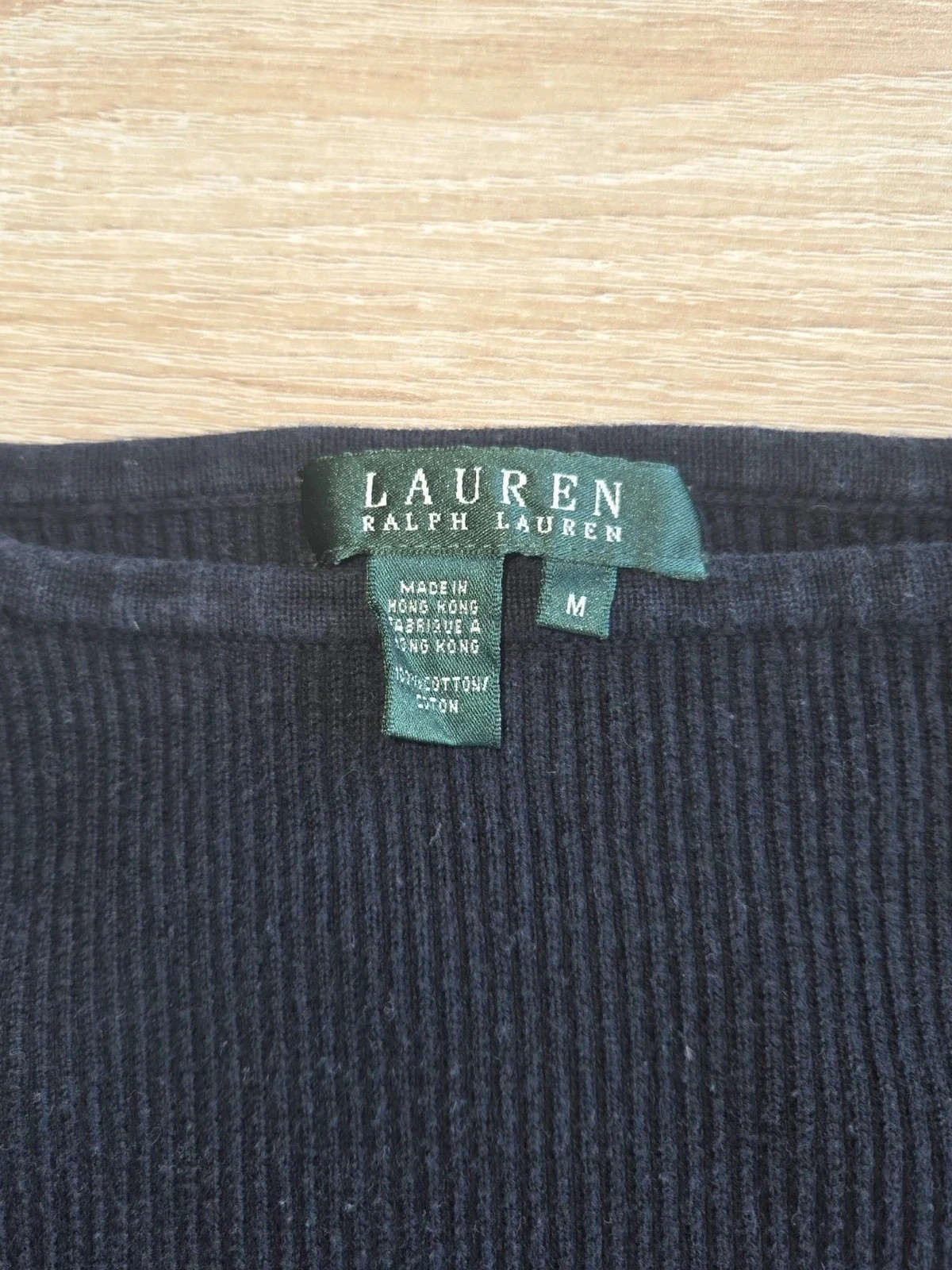 Pull noir col V Ralph Lauren Femme M côtelé – Ralph Lauren – taille M / 38 / 10 2