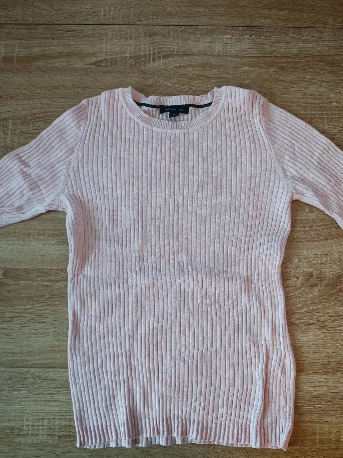Pull Femme Rose Tommy Hilfiger Taille M Côtelé