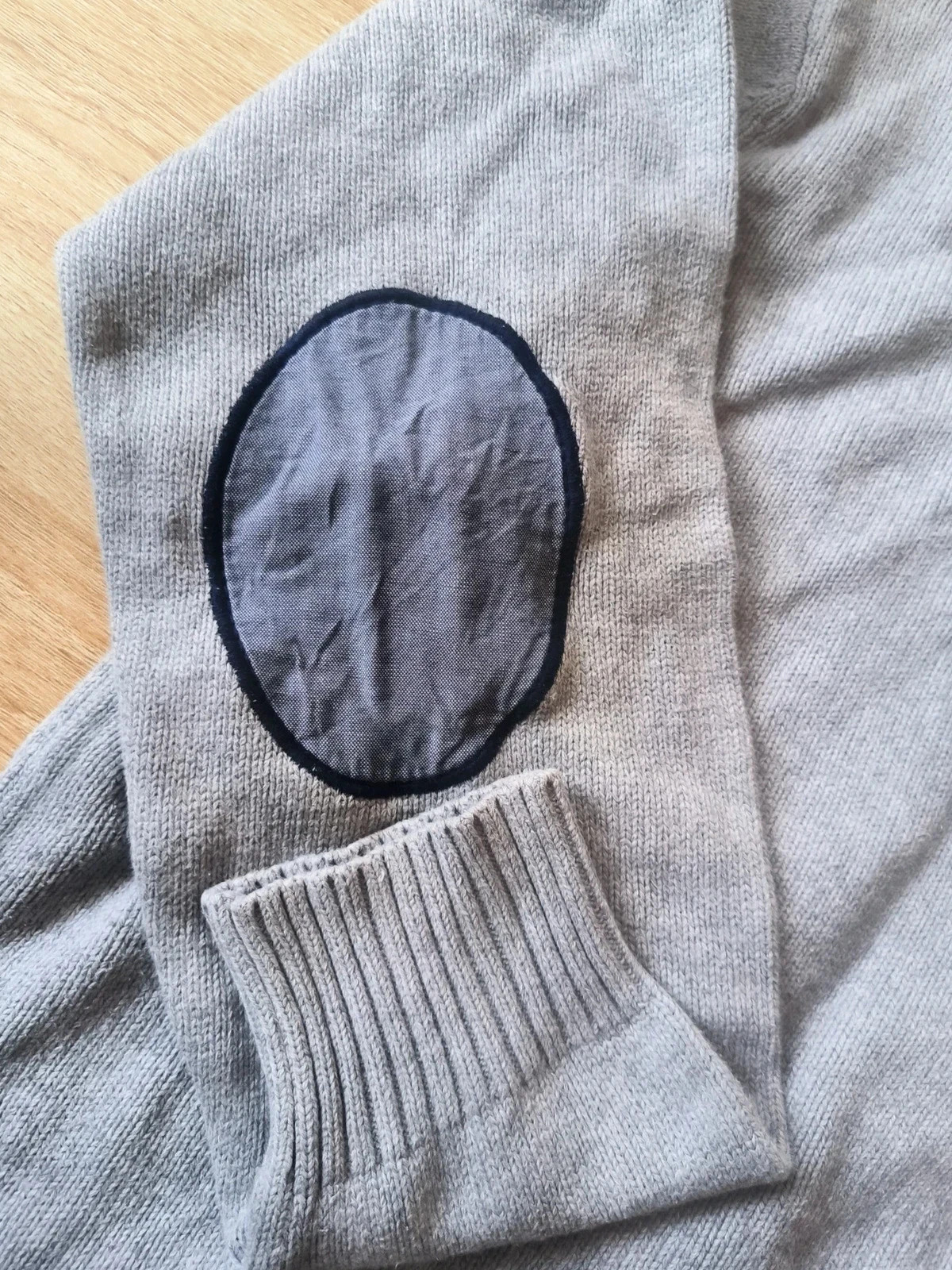 Pull col camionneur gris Tommy Hilfiger avec coudières – Taille XL (Enfant 20 ans / S-XS) – Tommy Hilfiger – taille S 5