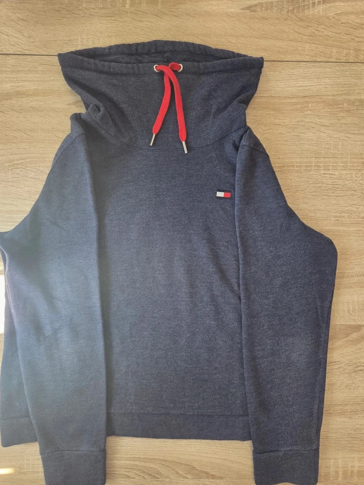 Sweat col cheminée bleu marine chiné Tommy Hilfiger