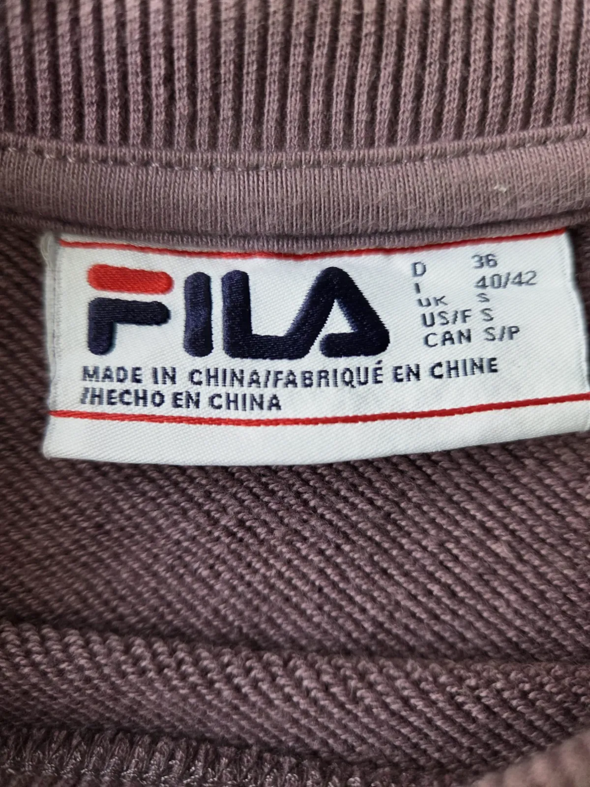 Sweat-shirt Fila rose lilas à rayures – Fila – taille S 3