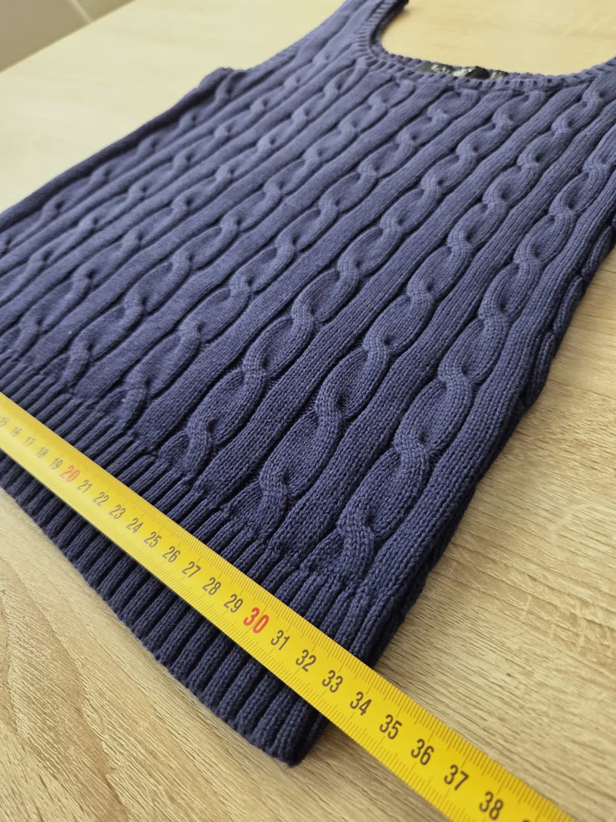 Débardeur en maille torsadée Lauren Ralph Lauren bleu marine – Ralph Lauren – taille S 5