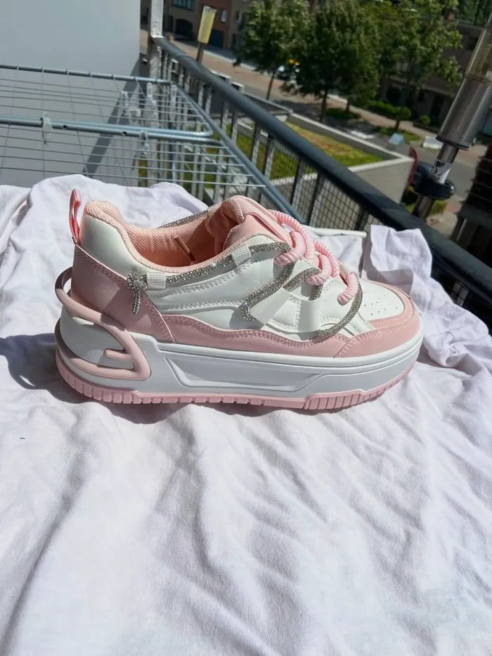 Basket femme 38 rose blanc  – Sans marque – taille EU 38 6