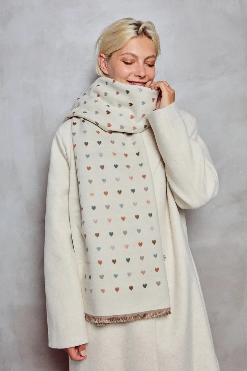 Écharpe femme avec petit cœur  – Sans marque – taille Taille unique 2