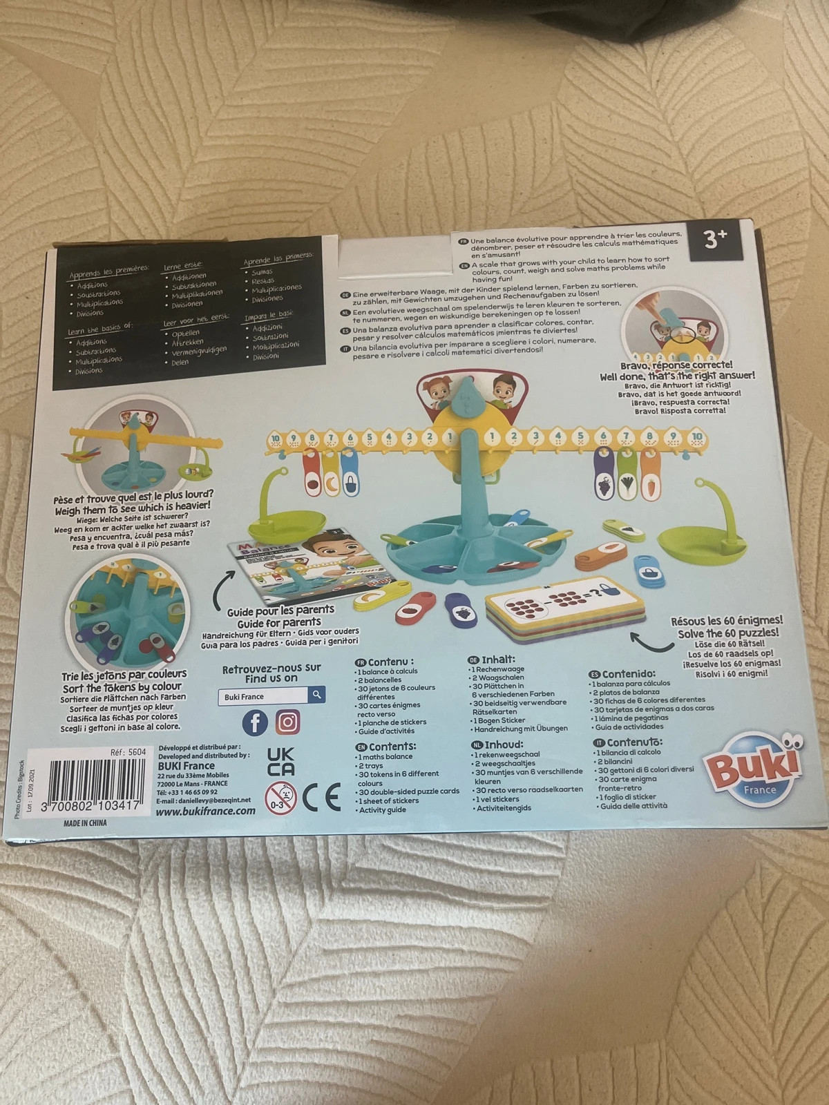 Jeux Maths balance ( balance à calculs) 3ans et plus , Buki france – Buki France – taille 3 ans / 98 cm 2