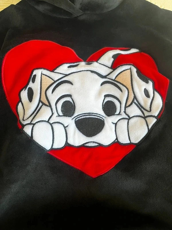 Sweat à capuche velours / Dalmatien, Undiz, Taille 36 ( Les mesures sont dans la description) – Undiz – taille S / 36 / 8 3