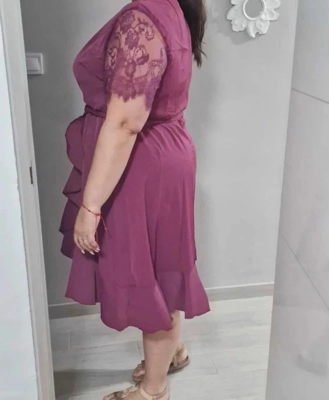 Magnifique robe manches dentelle/ Taille 52 4XL ( les mesures sont dans le descriptif) – Shein Curve – taille 5XL / 50 / 22 3