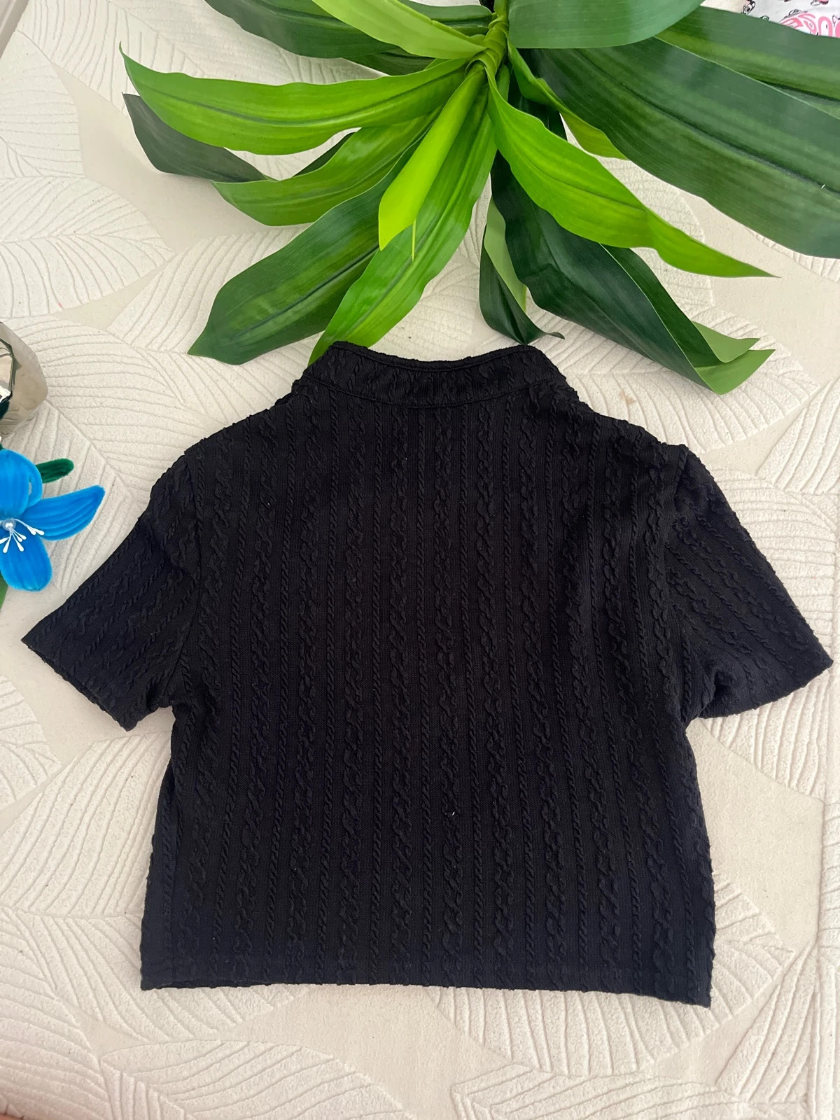 Top court noir style japonais. Taille 36 (S) – Shein – taille S / 36 / 8 3