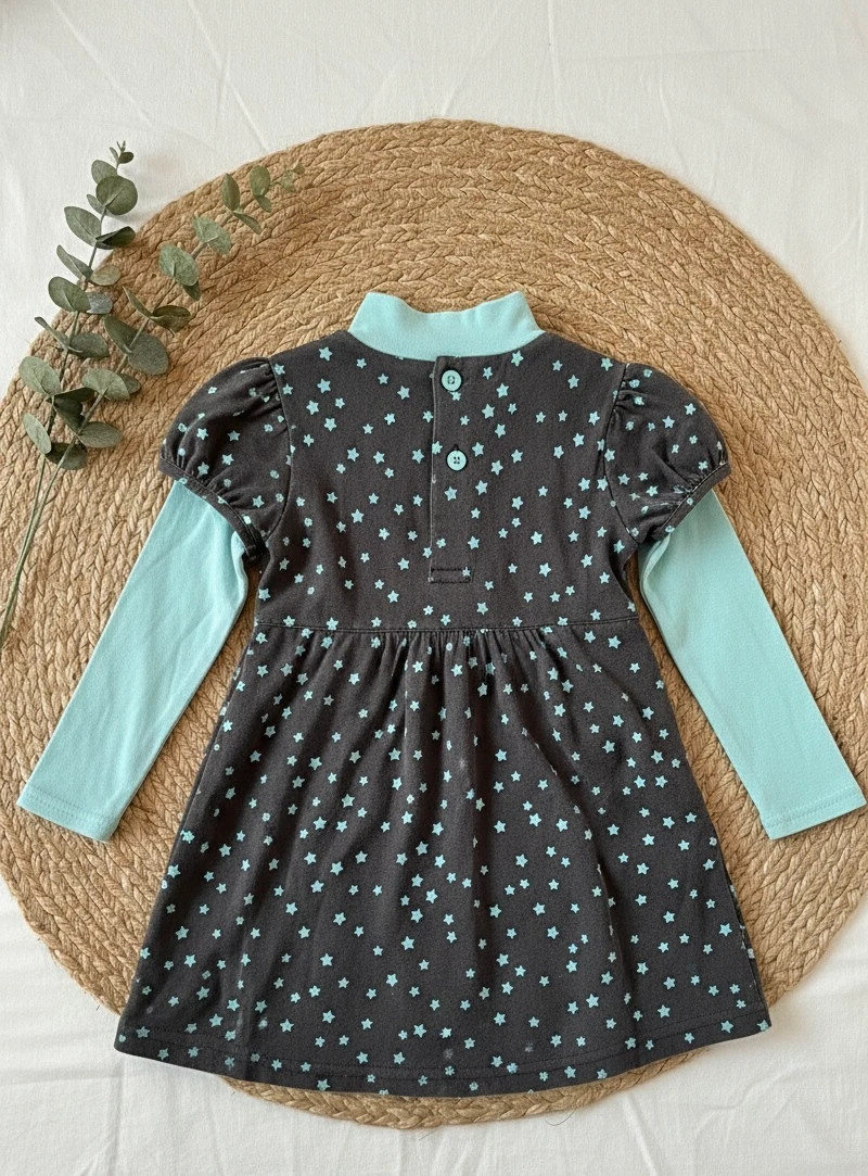 Tunique étoilé gris / bleu clair ( Taille 24 mois ) – taille 18-24 mois / 86 cm 2